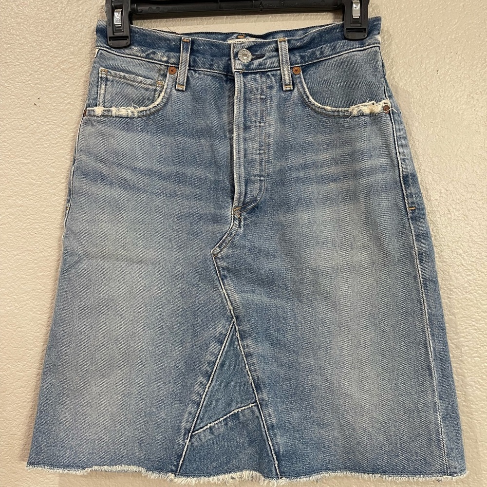 Citizens Of Humanity Light Blue Denim Skirt
